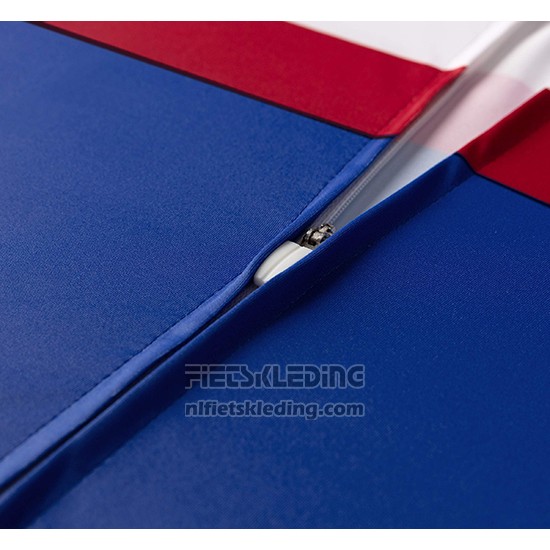 2019 Fietskleding La Passione Wit Rood Blauw Korte Mouwen en Koersbroek